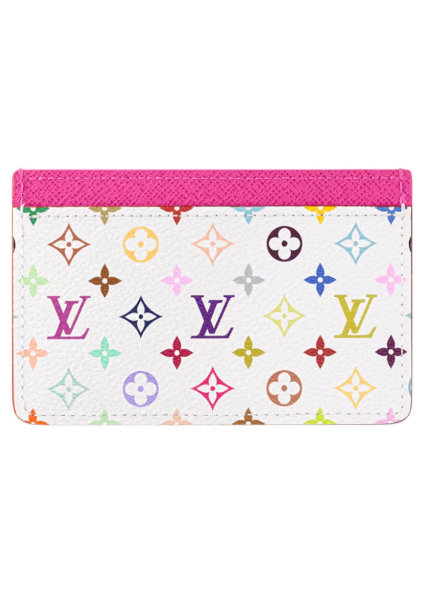 Louis Vuitton Takashi Murakami Multicolor Card Holder White – DAC