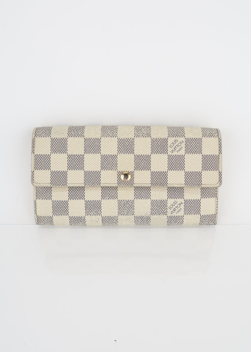 Business Card Holder Damier Azur