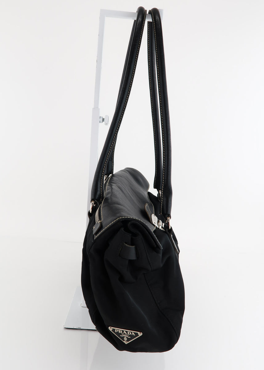 Prada Black Tessuto Nylon Shoulder Bag Prada