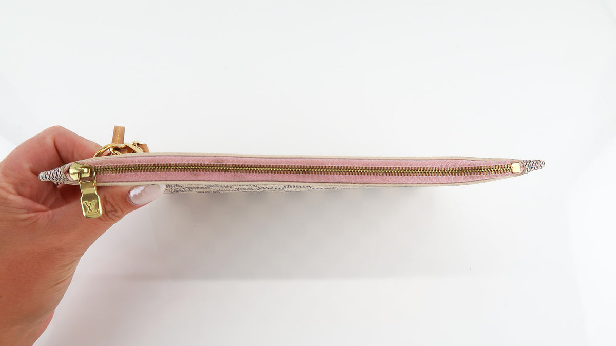 Louis Vuitton Damier Azur Neverfull Pochette Pink – DAC