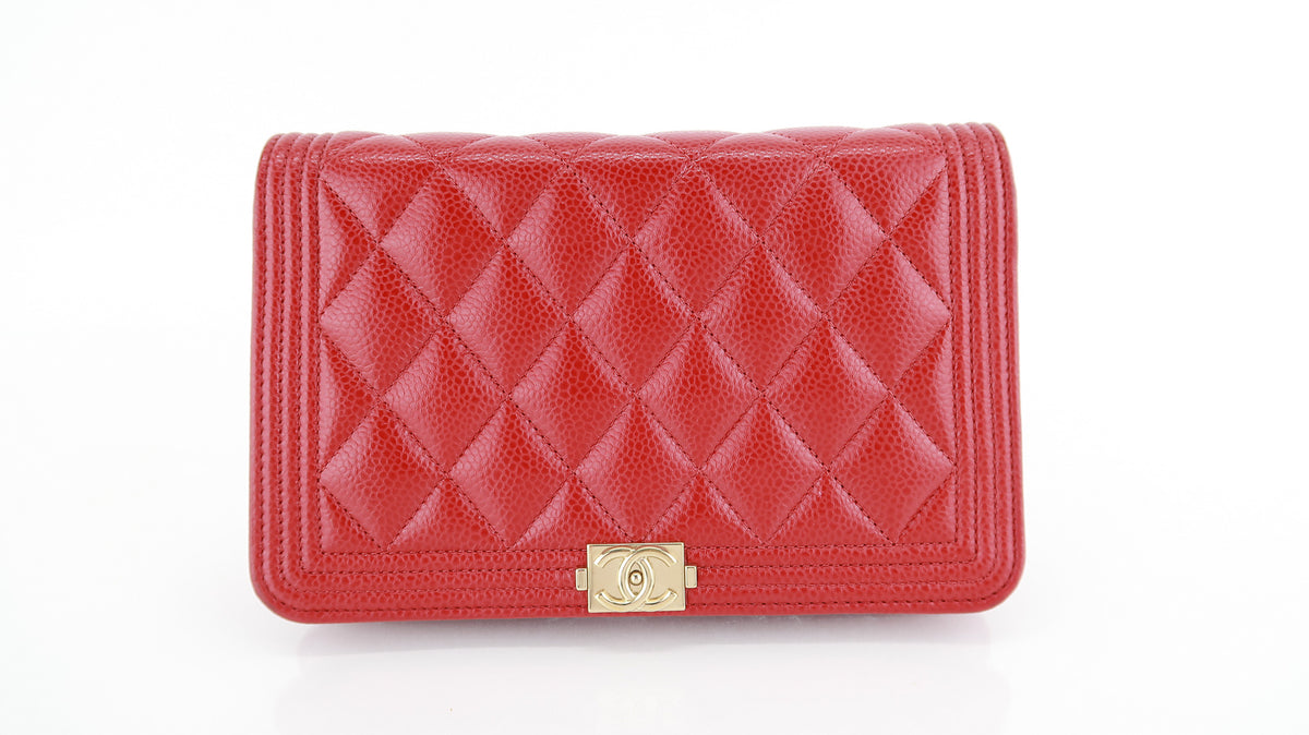 Chanel Caviar Boy Wallet on a Chain Redl DAC