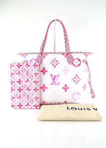 Louis Vuitton By The Pool Neverfull MM Pink *FULL SET*