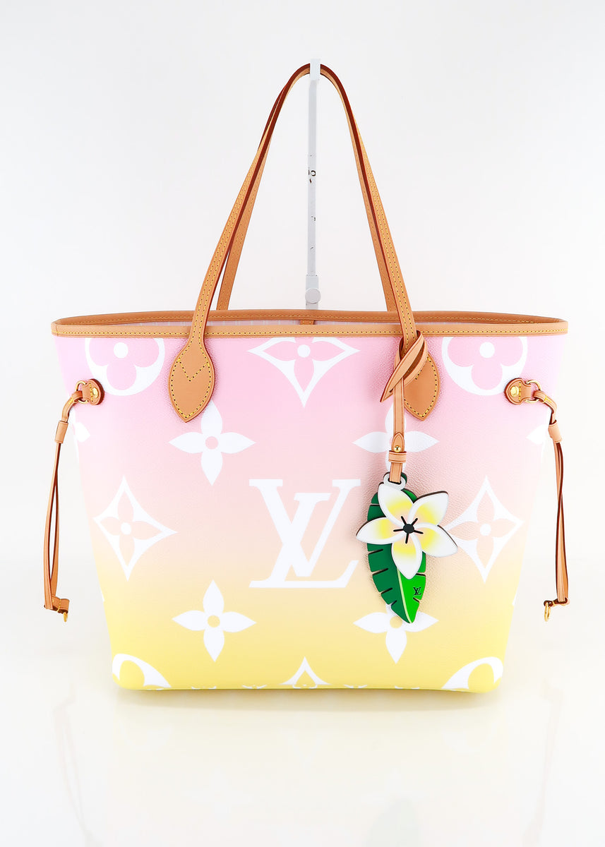 NEW Louis Vuitton Neverfull MM Monogram By The Pool Giant Pink Limited