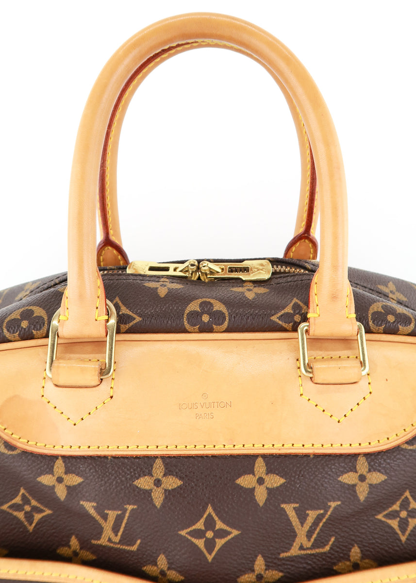 Authenticated Used Louis Vuitton Handbag Deauville Brown Monogram