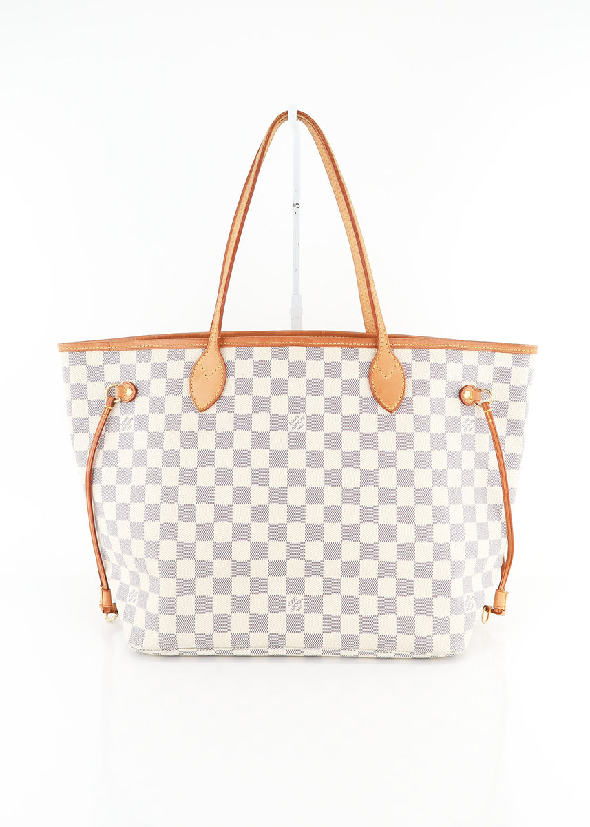Louis Vuitton Neverfull MM Azur with Strap, New in Dustbag