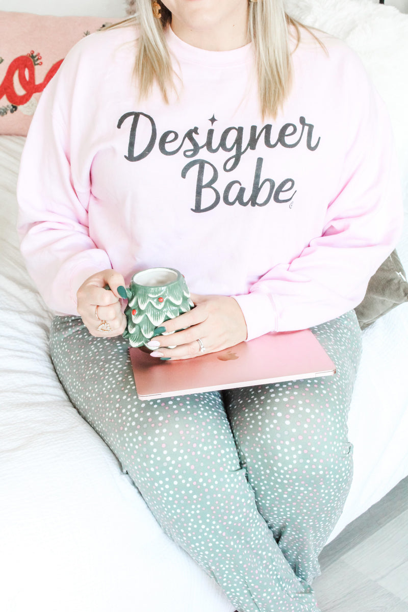 Designer Babe Sweatshirt Pink DAC