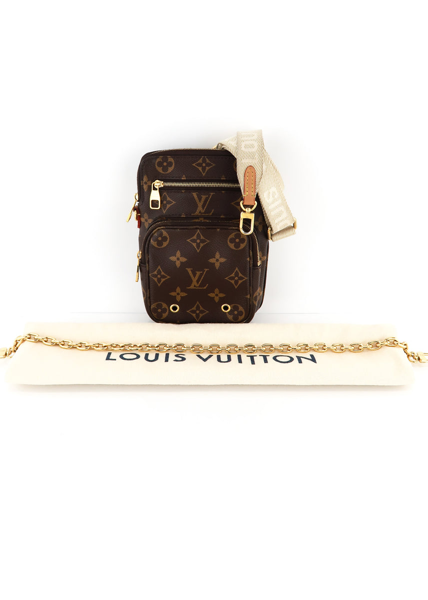 Louis Vuitton, Bags, Louis Vuitton Utility Phone Sleeve Bag Monogram  Canvas Brown