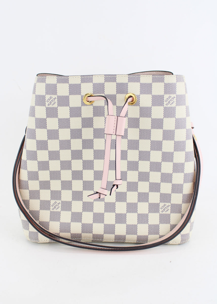 Louis Vuitton NeoNoe MM Damier Azur in Coated Canvas with Gold