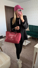 Load image into Gallery viewer, Chanel Large Canvas Deauville Tote Red