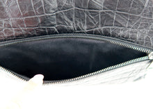 Load image into Gallery viewer, Saint Laurent West Hollywood Croc Shoulder Bag Black