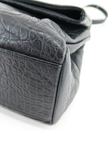 Load image into Gallery viewer, Saint Laurent West Hollywood Croc Shoulder Bag Black