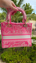 Load image into Gallery viewer, Dior Embroidered Medium Lady Dior Pink
