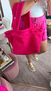 Chanel Coco Mark Terry Tote Pink