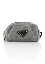Load image into Gallery viewer, Prada Wool Leather Pouch Grey
