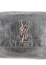 Load image into Gallery viewer, Saint Laurent West Hollywood Croc Shoulder Bag Black