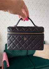 Load image into Gallery viewer, Chanel Caviar Quilted Slim Vanity Black GHW