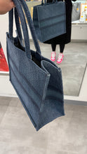 Load image into Gallery viewer, Dior Denim Book Tote Large