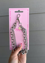 Load image into Gallery viewer, Keepes Layered Link Bag Charm Silver