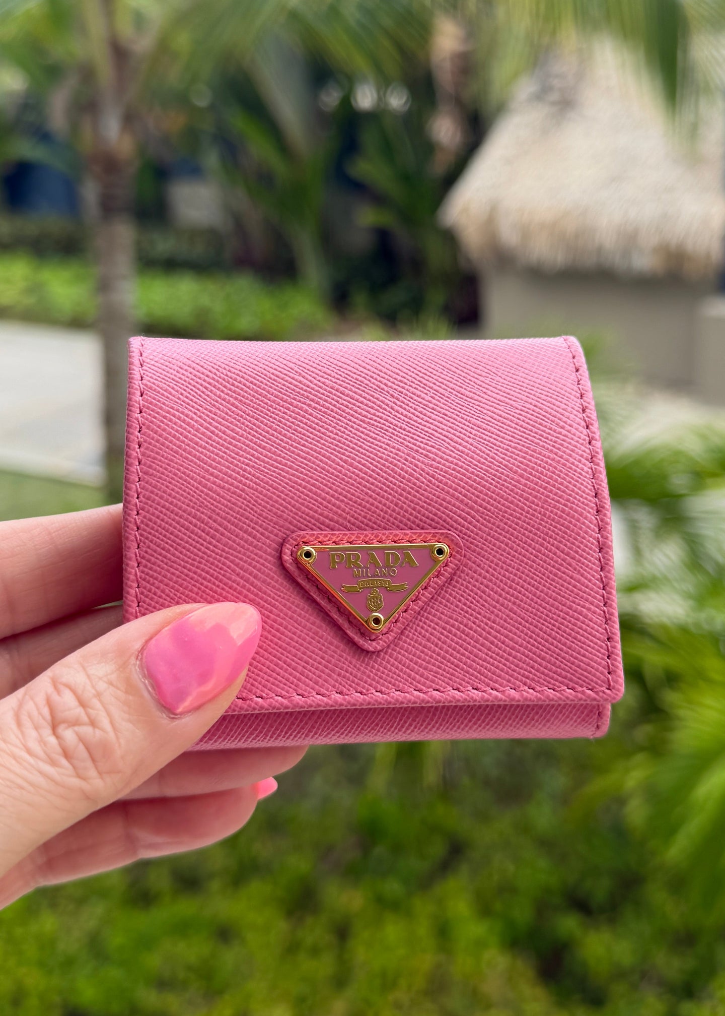 Prada Saffiano Coin Pouch Pink – DAC
