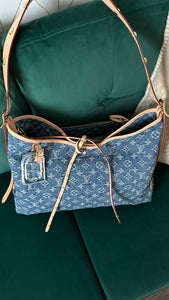 Louis Vuitton Monogram Denim CarryAll MM Blue