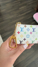 Load image into Gallery viewer, Louis Vuitton Multicolor Monogram Key Pouch 20th Anniversary White