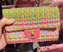 Load image into Gallery viewer, Chanel Tweed Small Single Flap Pink