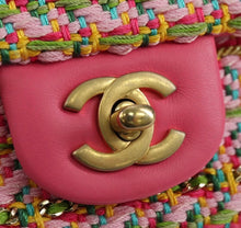 Load image into Gallery viewer, Chanel Tweed Small Single Flap Pink