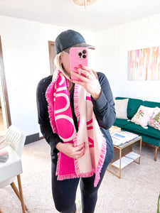 Louis Vuitton Escharpe Cashmere Pink Scarf