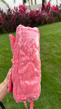 Load image into Gallery viewer, Chanel Sequin Quilted Medium Chanel 19 Flap Coral Pink