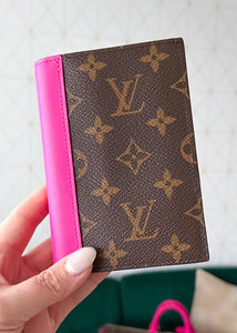 Louis Vuitton Colormania Monogram Passport Holder Pink