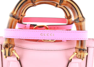 Gucci Calfskin Mini Diana Tote Bag Wild Rose Fuxia Fluo