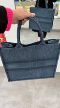 Load image into Gallery viewer, Dior Denim Book Tote Large