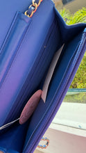 Load image into Gallery viewer, Chanel Lambskin Wallet on a Chain Royal Blue