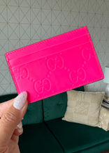 Load image into Gallery viewer, Gucci Rubber Monogram Card Holder Pink