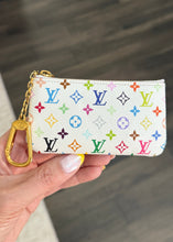 Load image into Gallery viewer, Louis Vuitton Multicolor Monogram Key Pouch 20th Anniversary White