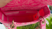 Load image into Gallery viewer, Dior Embroidered Medium Lady Dior Pink