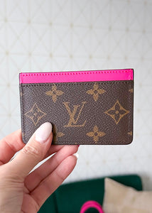 Louis Vuitton Colormania Monogram Card Holder PM Pink
