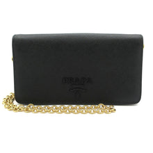 Load image into Gallery viewer, Prada Saffiano Wallet on a Chain Black