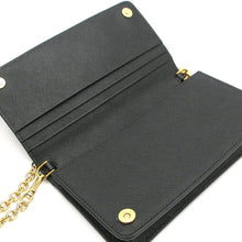 Load image into Gallery viewer, Prada Saffiano Wallet on a Chain Black