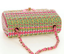 Load image into Gallery viewer, Chanel Tweed Small Single Flap Pink