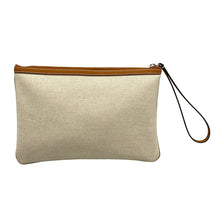Load image into Gallery viewer, Gucci Canvas Leather Clutch Tan