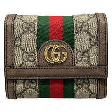 Load image into Gallery viewer, Gucci Ophidia Supreme Canvas Trifold Wallet