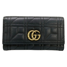 Load image into Gallery viewer, Gucci Marmont Calfskin Pearl Wallet Black