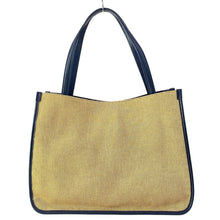 Load image into Gallery viewer, Gucci Horsebit Canvas Leather Tote Navy