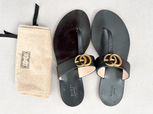 Gucci Marmont Sandals Black 39.5