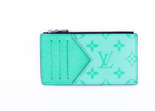 Load image into Gallery viewer, Louis Vuitton Taigarama Card Coin Turquoise