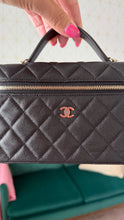 Load image into Gallery viewer, Chanel Caviar Quilted Slim Vanity Black GHW