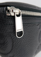 Load image into Gallery viewer, Gucci Giant Monogram Leather Bumbag Black