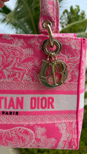 Load image into Gallery viewer, Dior Embroidered Medium Lady Dior Pink
