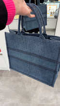 Load image into Gallery viewer, Dior Denim Book Tote Large